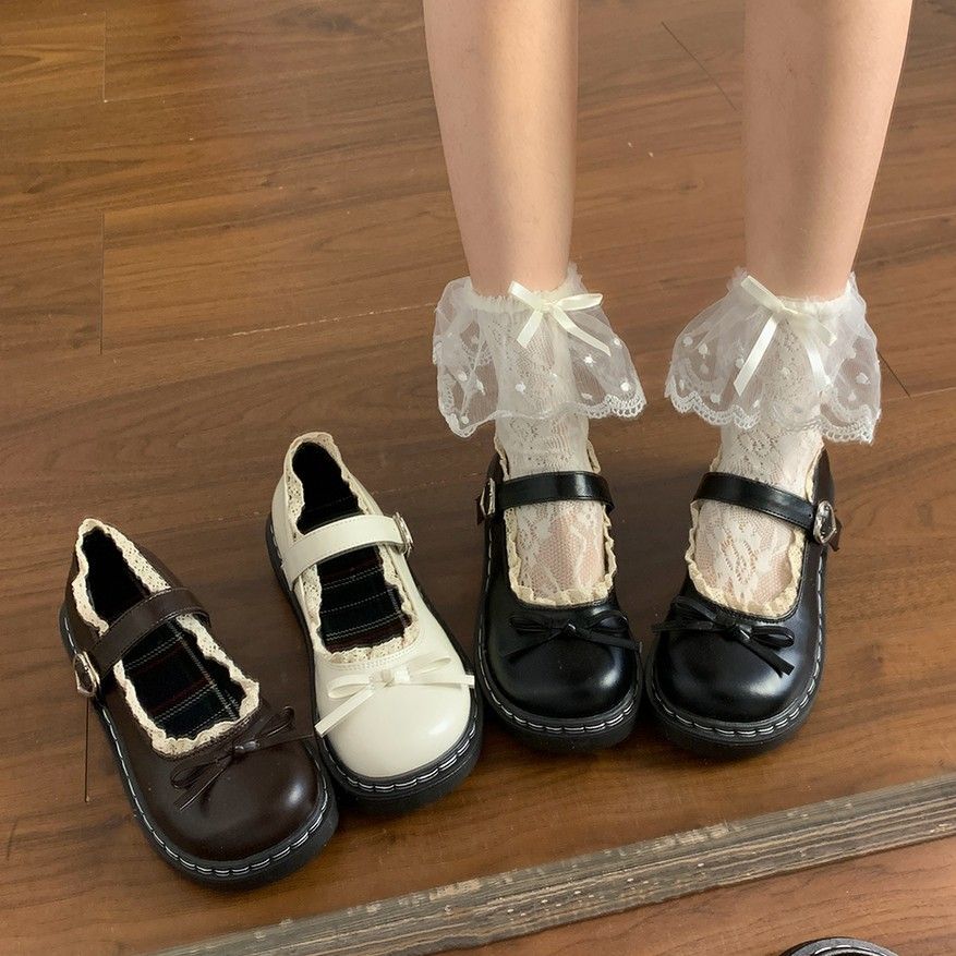 学生百搭洛丽塔日系jk玛丽珍单鞋白色平底小皮鞋女2025年春季新款