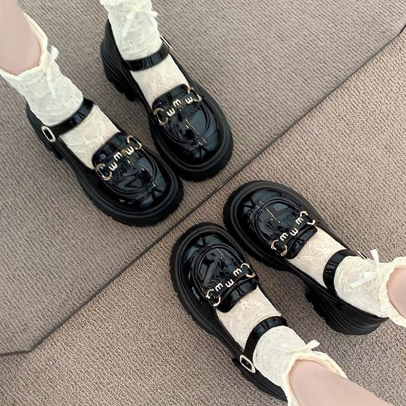 时尚舒适可爱英伦风厚底小皮鞋女2025春夏季新款甜酷玛丽珍单鞋女