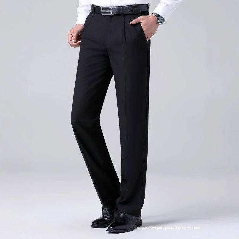 秋冬新款直筒男式西裤男正装裤子中老年免烫长裤品牌有褶西裤,女装/女士精品,西装裤/正装裤,淘宝优惠券,粉丝福利购,淘宝优惠卷
