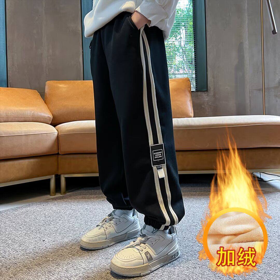 童装男童裤子春装新款加绒儿童春秋款运动裤中大童卫裤长裤潮