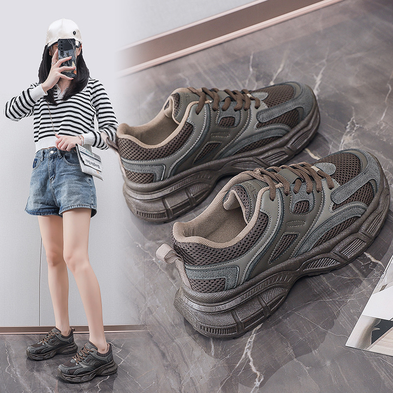 网红超火老爹鞋女年秋季新款百搭全黑运动鞋防滑跑步休闲女鞋
