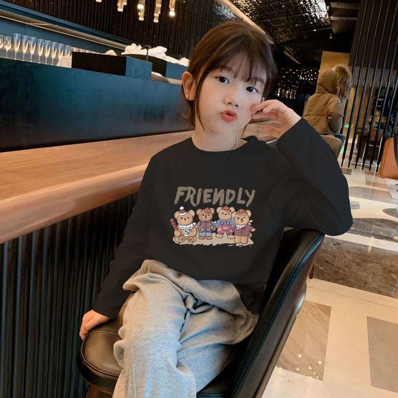 女童长袖t恤儿童春秋新款纯棉打底衫大童外穿秋衣洋气薄上衣童装,女装/女士精品,大码内搭,淘宝优惠券,粉丝福利购,淘宝优惠卷