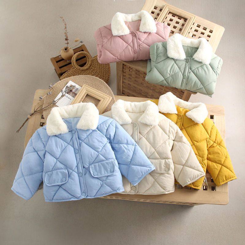 反季新款儿童羽绒棉服中小童加厚保暖毛领外套男女童休闲韩版纯色,童装/婴儿装/亲子装,棉袄/棉服,淘宝优惠券,粉丝福利购,淘宝优惠卷