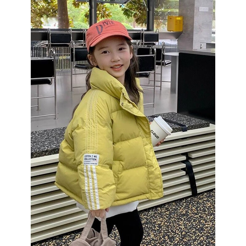 女童羽绒服冬季新款洋气男童宝宝儿童加厚保暖短款外套中小童