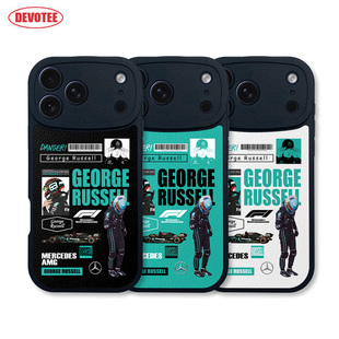 乔治拉塞尔手机壳17Promax梅赛德斯AMG车队ip16F1赛车全包边magic7皮纹软壳mate60车手pura70 K80米15荣耀400