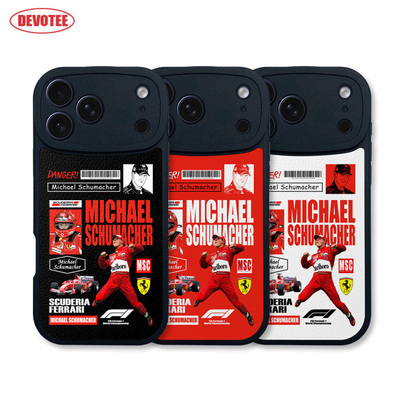 舒马赫手机壳17Promax法拉利ip16 F1赛车15plus全包边magic8皮纹软壳mate70/60车手pura70 K90米15荣耀400