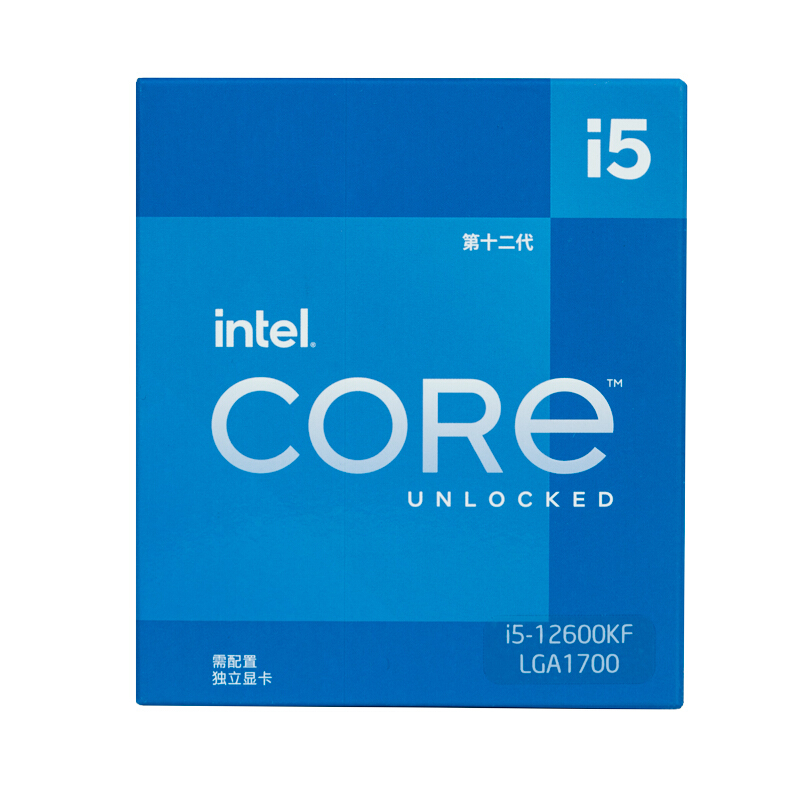 Intel/英特尔12代酷睿 i5-12600kf 10核16线程 原包盒装CPU处理器
