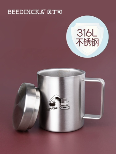 316 Двойная детская чашка из нержавеющей стали.