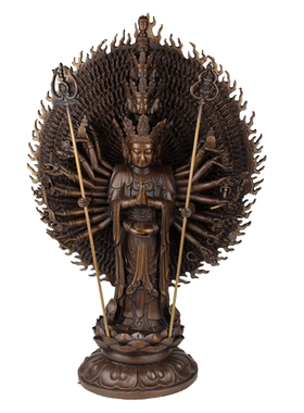 纯铜千手观音家居客厅摆件佛像