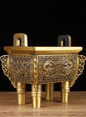 采购产品铜三脚架饰品铜方脚架诚信三脚架香炉鼎盛千秋家居办公家