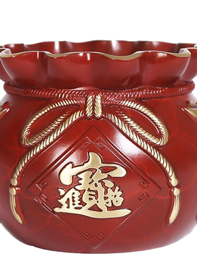 全铜聚宝盆钱袋礼品摆件家居客厅