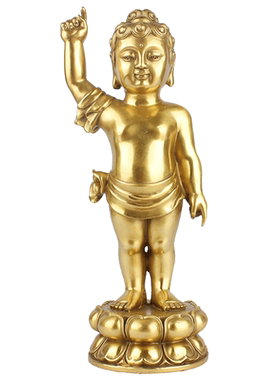 纯铜佛像指天指地供奉客厅工艺品