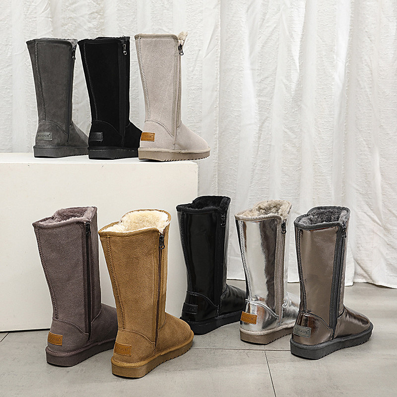 加绒加厚2023冬韩版高筒雪地靴女