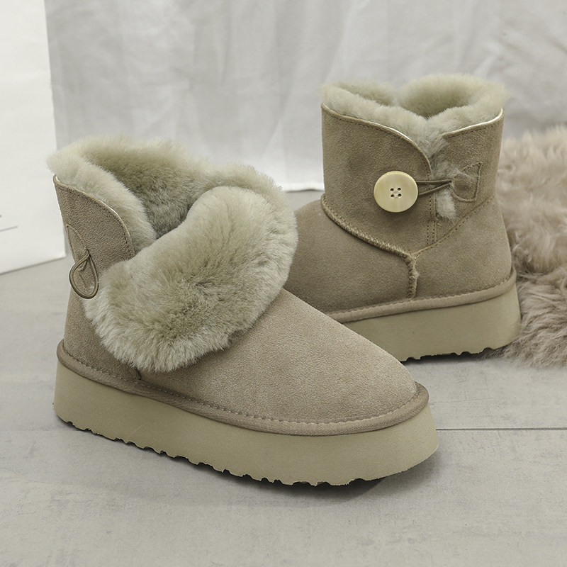 东北厚底雪地靴女2024冬季新款