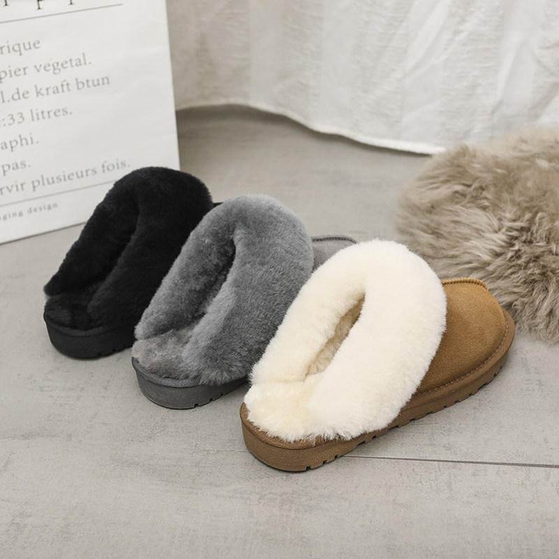 雪地靴女皮毛一体外穿毛拖鞋女