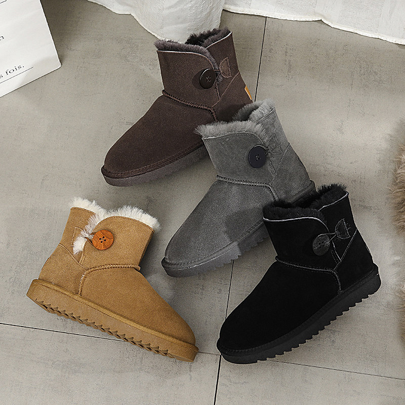 2023年新款冬季一脚蹬雪地靴女