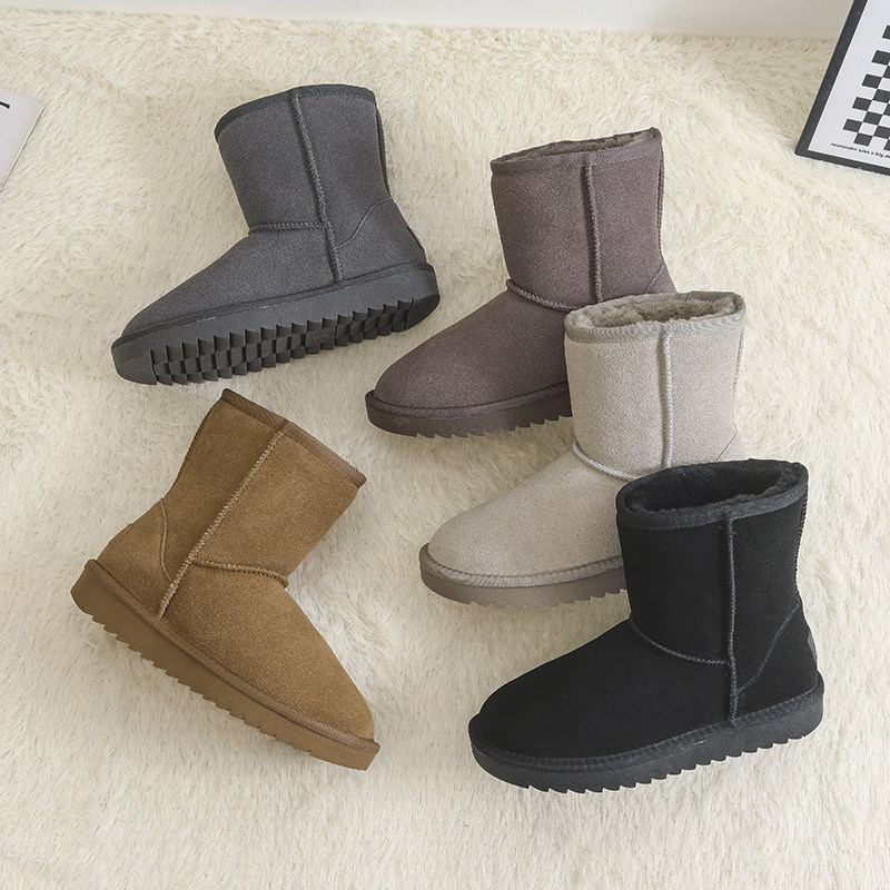 冬季厚底雪地靴女中筒防滑短靴子