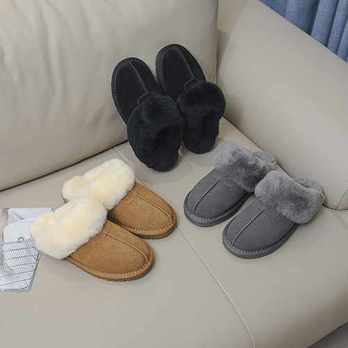 桑坡村毛毛包头半拖鞋外穿加绒