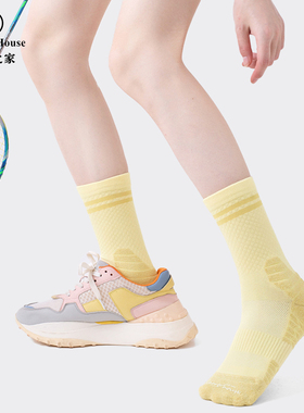 Sport's House运动之家女士中筒羽毛球袜毛圈舒适吸汗防滑运动袜