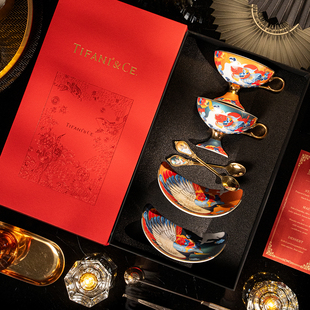 HE咖啡杯家用马克杯套装鳞羽陶瓷对杯闺蜜朋友乔迁结婚送礼新款