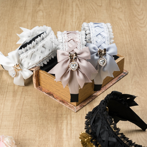 超精致！天蕾系手工褶皱绑带发箍