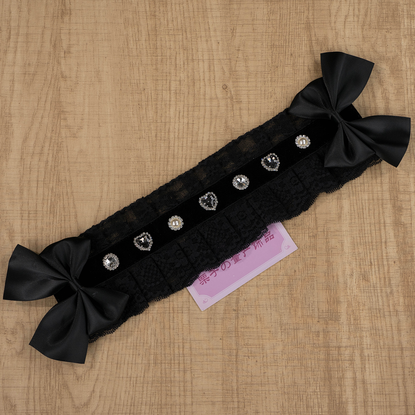 栗子发带爱心水钻蝴蝶结蕾蕾系