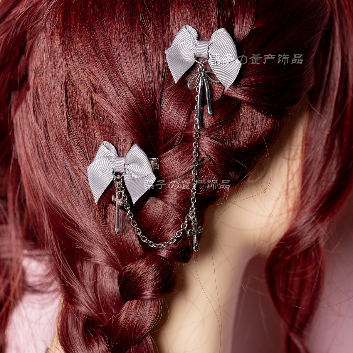 甜酷少女蝴蝶结刘海发夹