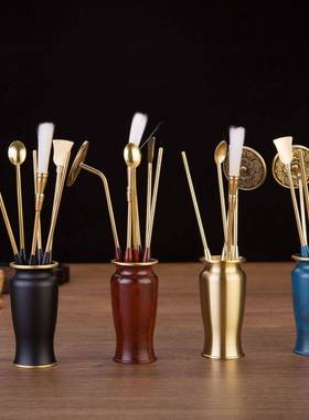 香道收纳瓶铜香篆工具香拓香印香勺香扫香铲灰压打拓香塔套装礼盒