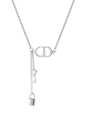 VRQ唯诺其气质钥匙与锁锁骨链女