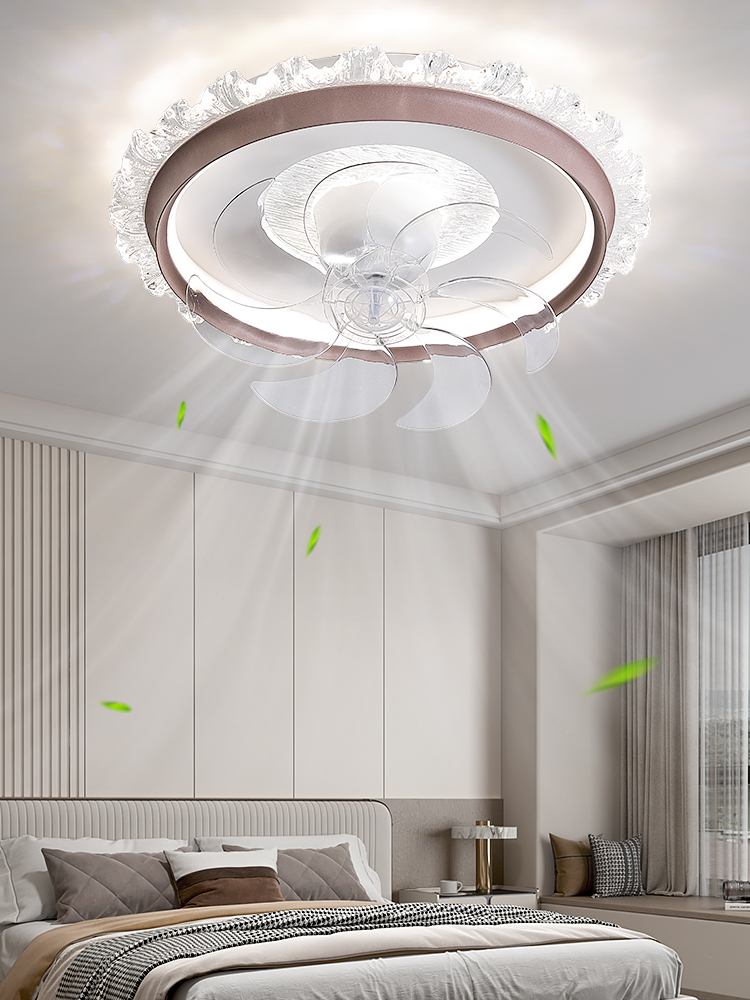 风扇灯2025新款现代简约客厅餐厅卧室电扇灯一体吸顶静音中山灯具