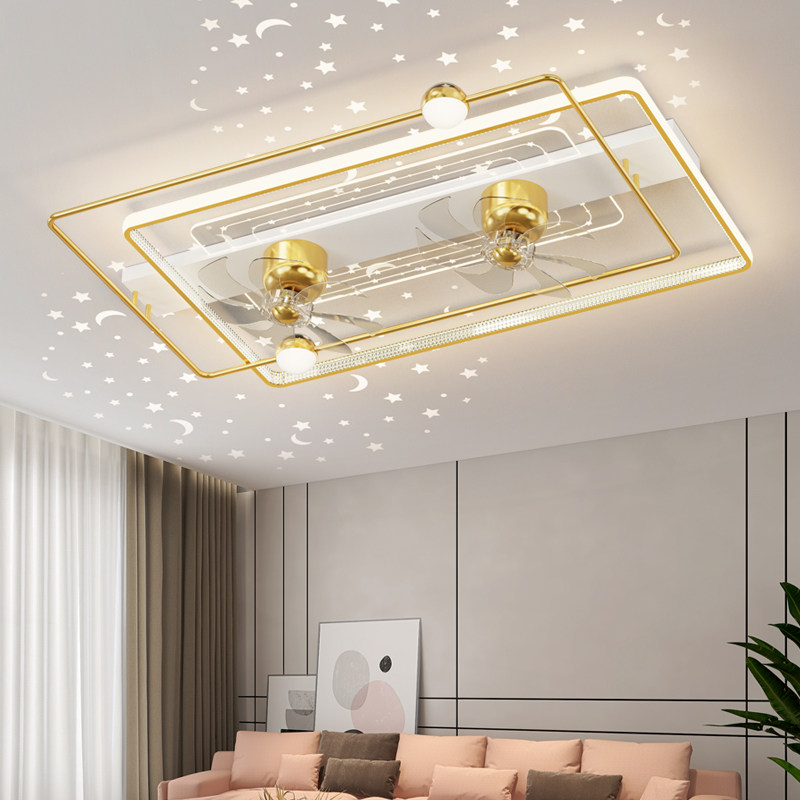 客厅电风扇灯2026新款摇头大风力静音智能语音现代简约灯具套餐