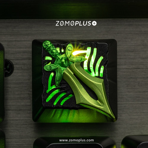 ZOMO原创设计 dota2蝴蝶分身斧机械透光樱桃轴定制个性金属键盘帽