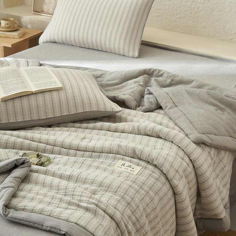 ROLAND LIVEA类全棉双层皱皱纱被子夏被单双人新款夏季空调被薄被,床上用品,化纤被,淘宝优惠券,粉丝福利购,淘宝优惠卷