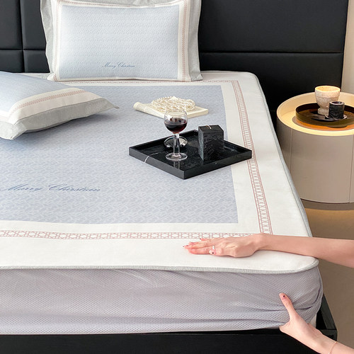 罗兰家纺冰丝凉席套件床笠款