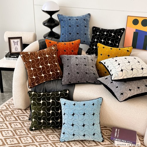 罗兰家纺雪尼尔抱枕轻奢靠垫