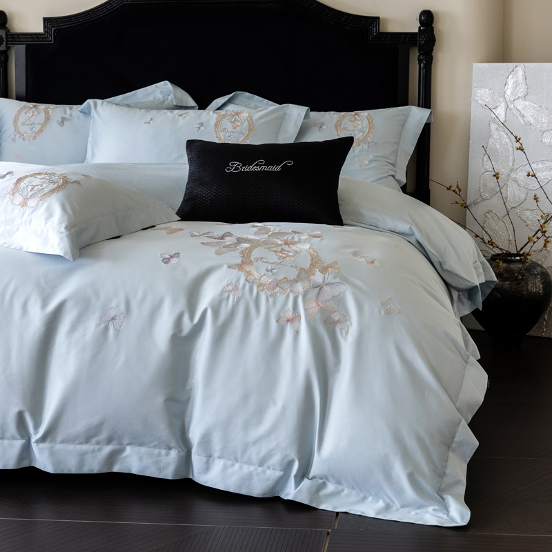 100S匹马棉刺绣套件四件套