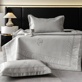 罗兰家纺A类凉感抗菌防螨冰丝凉席三件套床席床笠款 软席 凉感夏季