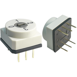 韩国进口旋转编码开关数字插件档位调节拨码开关IP67防水04档调节