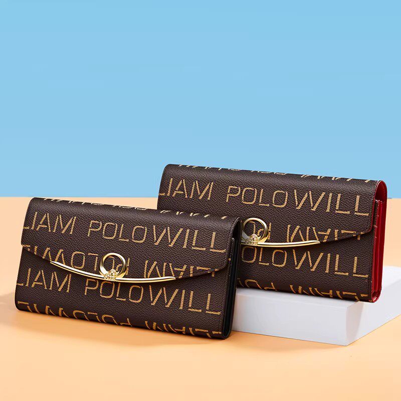 英皇保罗大容量钱包女新款时尚简约长款可放手机手拿包