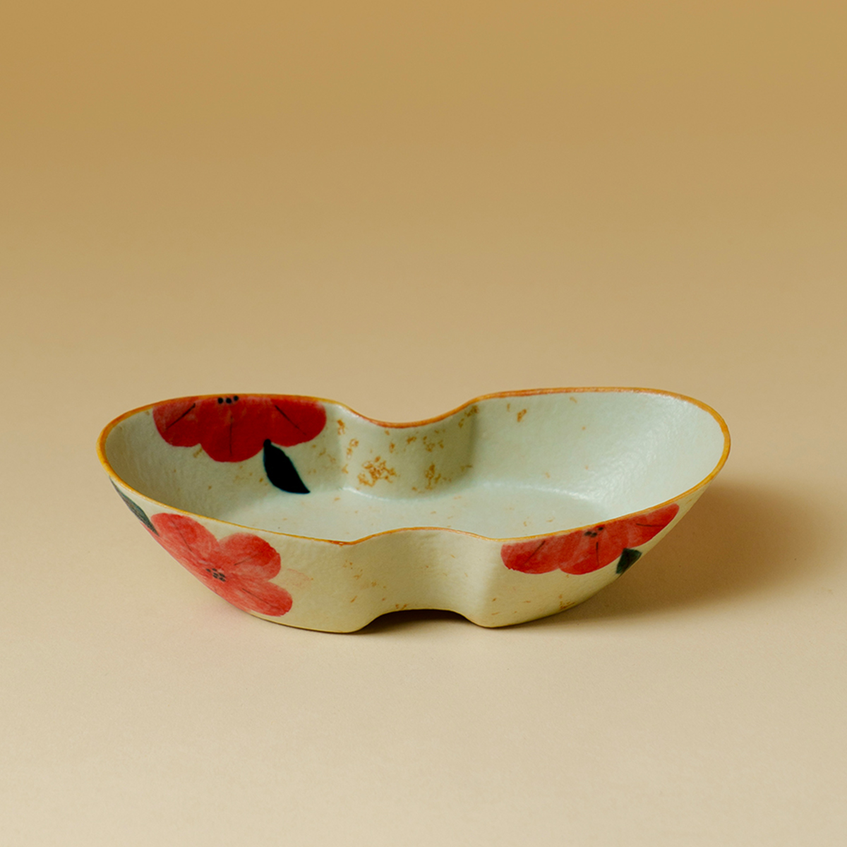 墨己手绘绯花家用高档复古元宝茶则手作陶瓷茶荷茶勺分茶器零配件