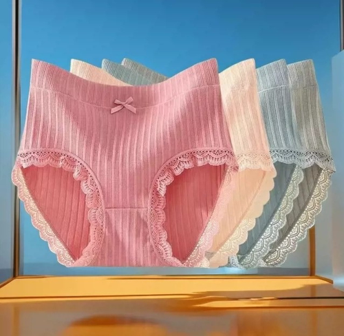 全棉内裤女高腰100%纯棉裆大码收腹无痕胖妹妹日系女士三角裤舒适