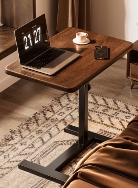 床边桌可移动升降电脑桌客厅沙发边几折叠桌书桌家用卧室床头学习桌写字桌可移动桌子女生小型简易出租屋桌子