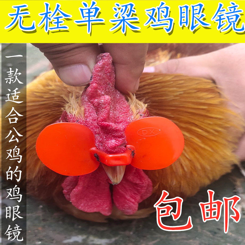 新款加厚鸡眼镜防啄打架通用鸡用眼罩防啄毛带孔大号土鸡公鸡专用