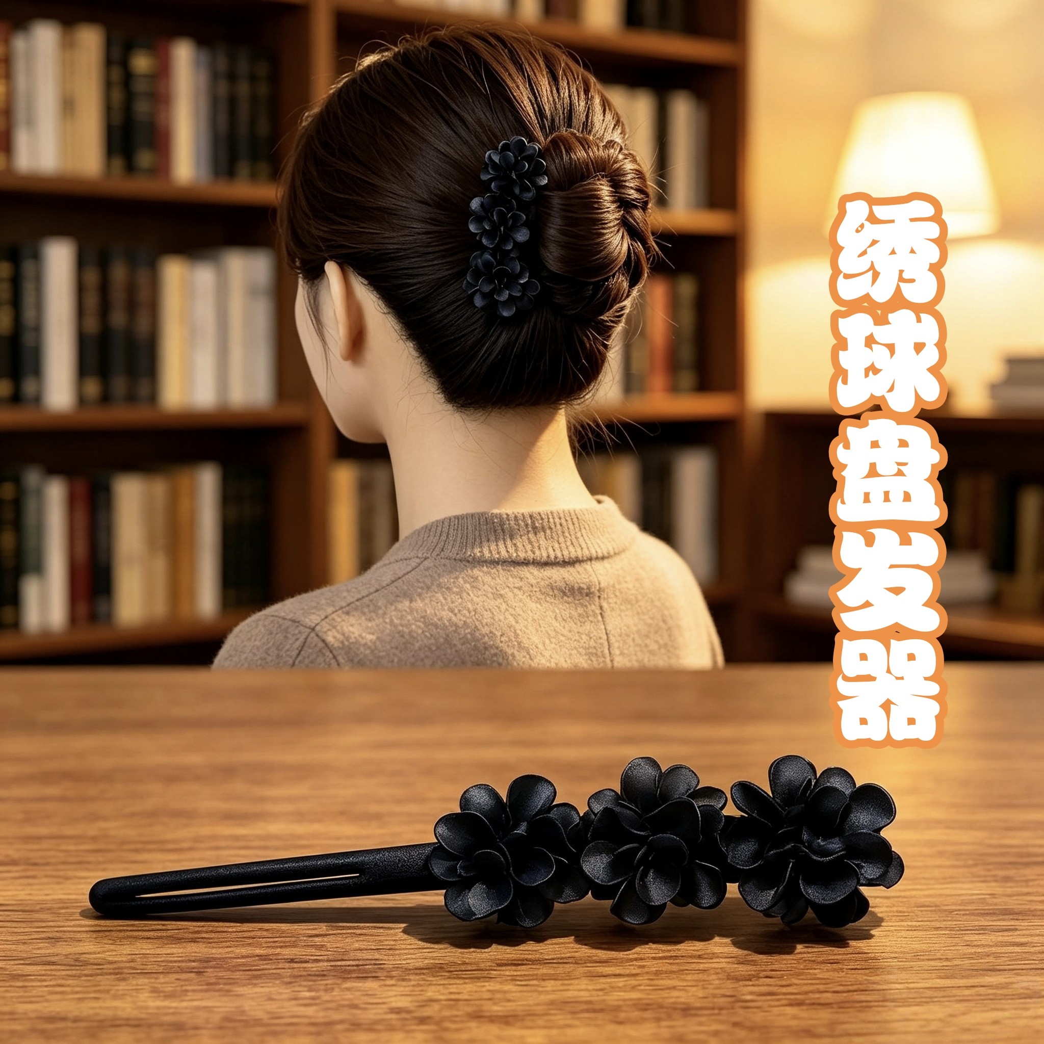 盘发棒丸子头神器新款丸子头花苞头气质亚克力发饰新升级百搭发簪