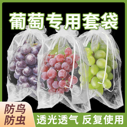 水果套袋葡萄防虫防鸟专用网袋桃子草莓石榴无花果通用尼龙网纱袋