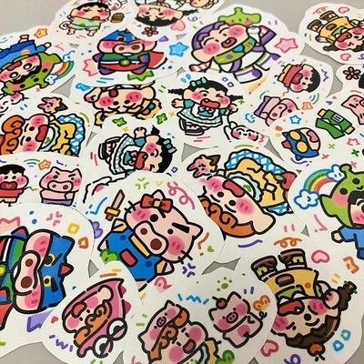 蜡笔小新纹身贴可洗学生卡通花臂可爱ins风可爱卡通男女贴纸涂鸦