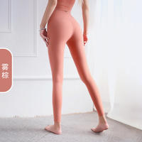 Yoga wear, fitness high-waisted, elastic belly tightening, peach butt lifting, summer sports training, running, quick-drying tight long pants for women thumbnail 2