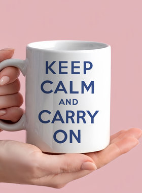 keep calm and carry on保持冷静继续前行陶瓷马克杯喝水杯子学生