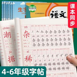 四年级五年级六上册下册字帖小学生练字帖人教版 语文课文同步笔画笔顺硬笔书法描红本钢笔练字本楷书儿童练习