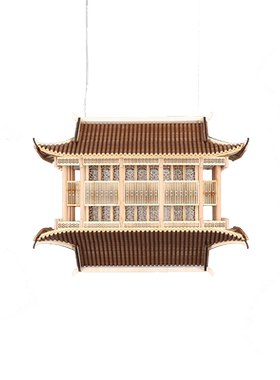 木新中式客厅酒店走廊镜像摆件